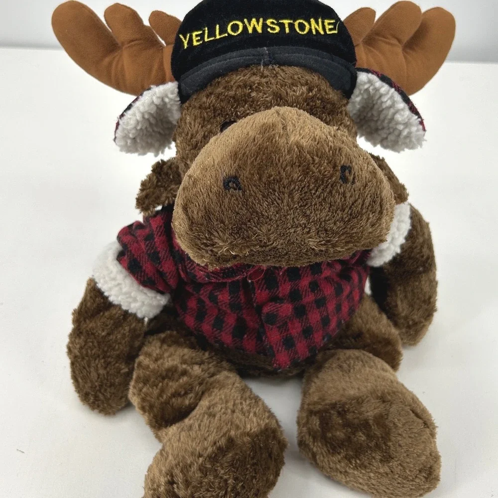 Wishpets Garth the Moose Yellowstone National Park Plush Buffalo Plaid 2003